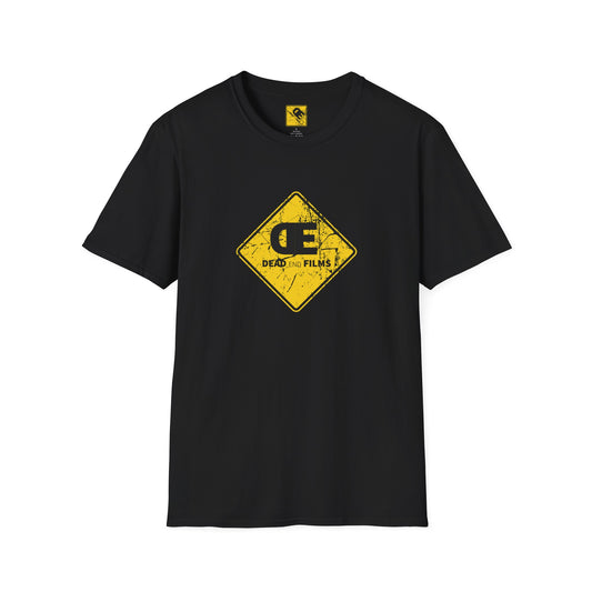 Yellow Logo Unisex T-Shirt - dead end films Front & Back Print
